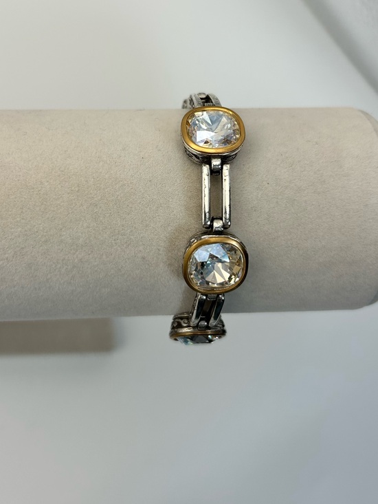 Brighton Jewelry - Brighton Venusian Bracelet - Clear Crystals Two-tone Gold Silver Plated Retired